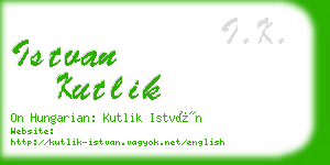 istvan kutlik business card